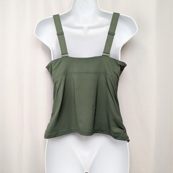 Athleta Fern Green 36 B/C Padded Bra Cup Tankini Swimsuit Top - Picture 4 of 7